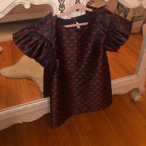 Janie and jack - FLORAL RUFFLE SLEEVE SHIFT DRESS